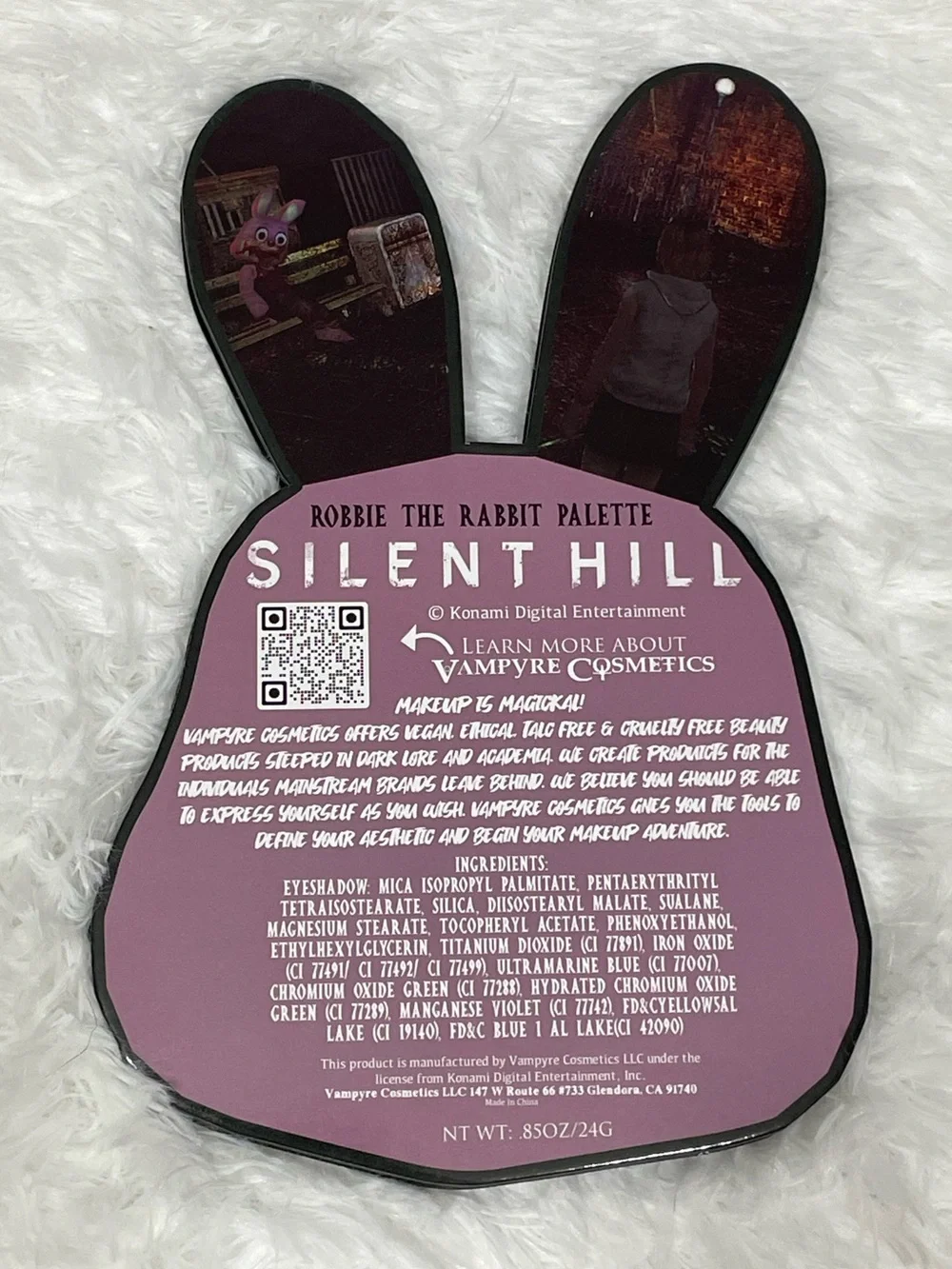 VAMPYRE COSMETICS x SILENT HILL Robbie The Rabbit Eyeshadow Palette Makeup
